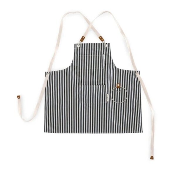 BUSINESS & PLEASURE CO. Lauren's Navy Stripe Apron (BRAND-NEW!) - Picture 4 of 8
